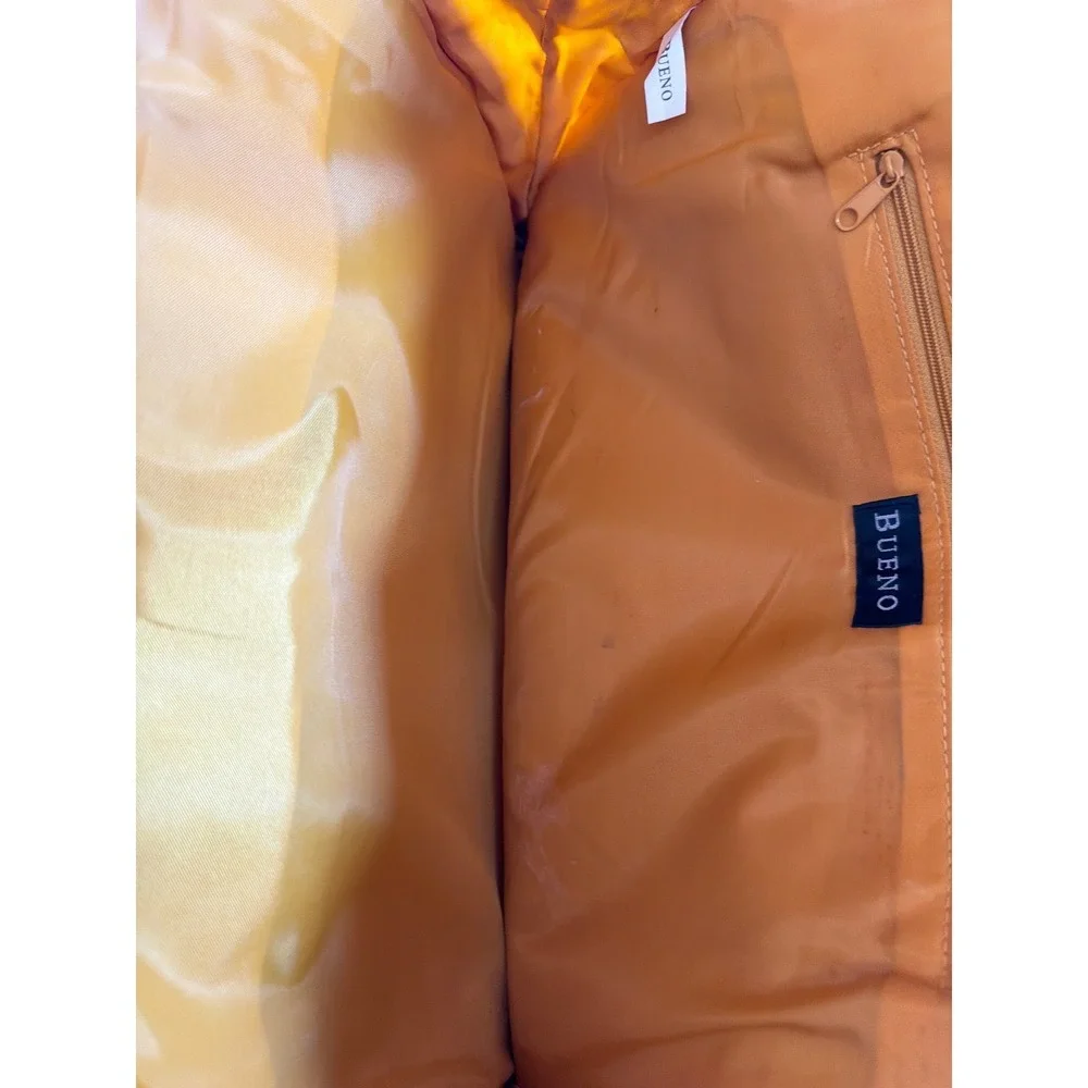 Bueno Mustard Yellow Faux Leather Laptop Bag Briefcase Crossbody Messenger